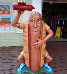 Custom food model cartoon hot dog statue
